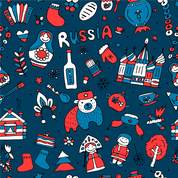 俄罗斯无缝图案为您设计图片下载