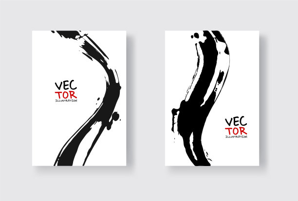 黑色的墨水笔触在白色的背景图片下载