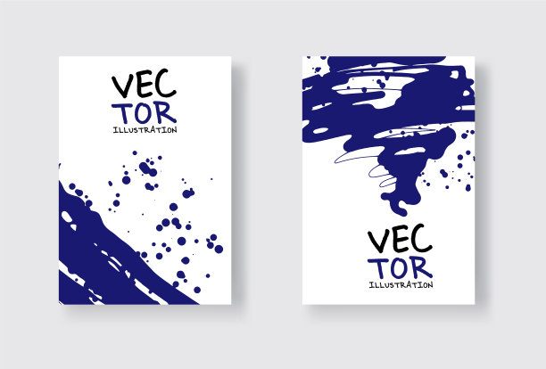 幻影蓝色墨水笔触在白色的背景图片下载