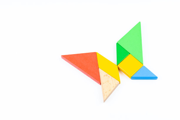 七巧板的蝴蝶图片下载