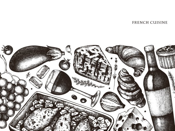 法国食品和饮料横幅图片下载