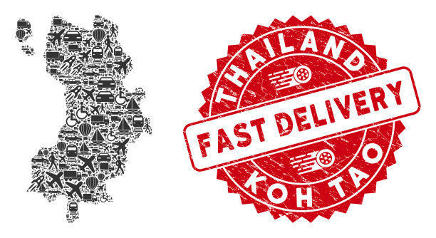 投递拼贴贴泰岛koh tao地图图片下载