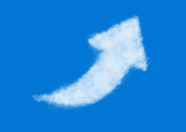 孤箭云漂浮蓝天图片下载