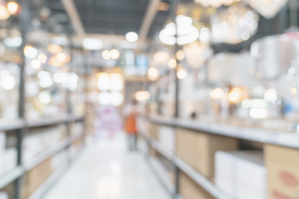 商场百货商店抽象模糊图像背景图片下载