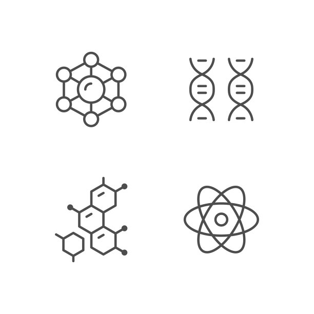 分子图标线条图片下载