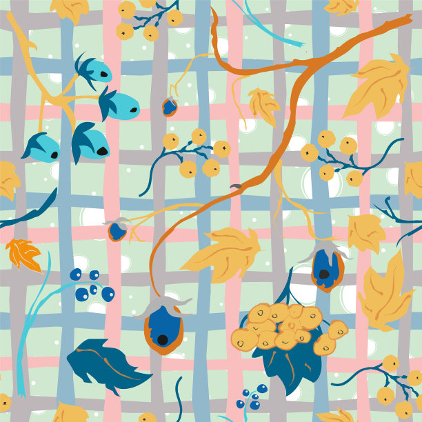 花卉无缝图案手绘创意图片下载