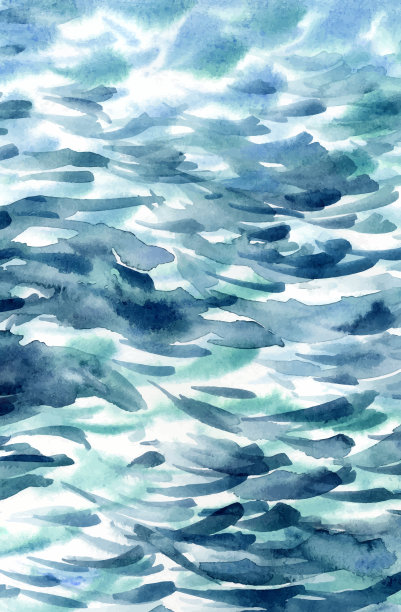 海水纹理，水彩背景图片下载