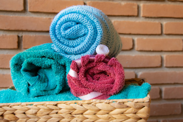 色彩斑斓的浴巾图片下载