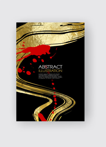 黑色、红色和金色的设计模板图片下载