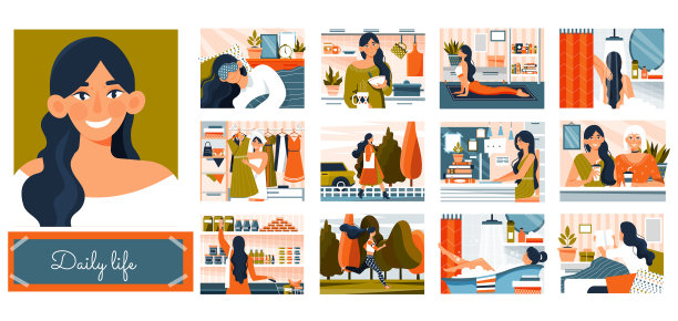 日常生活中有魅力的年轻女子图片下载