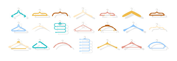 设置颜色的衣架。图片下载