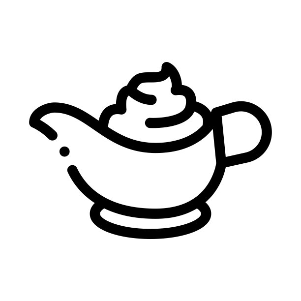 蛋黄酱碗矢量轮廓图标插画图片下载