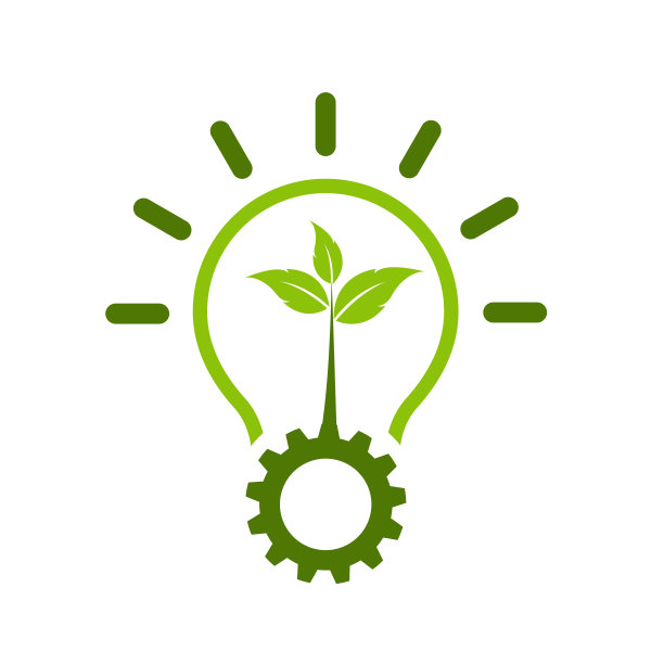 灯泡绿色生态图标设计模板矢量插图图片下载