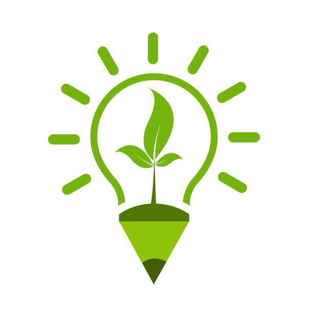 灯泡绿色生态图标设计模板矢量插图图片下载