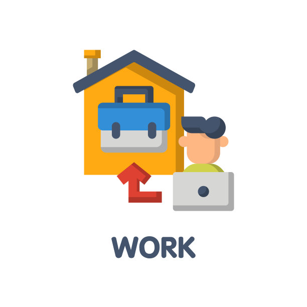 作品居家平面图标风格设计插画在白色的背景图片下载