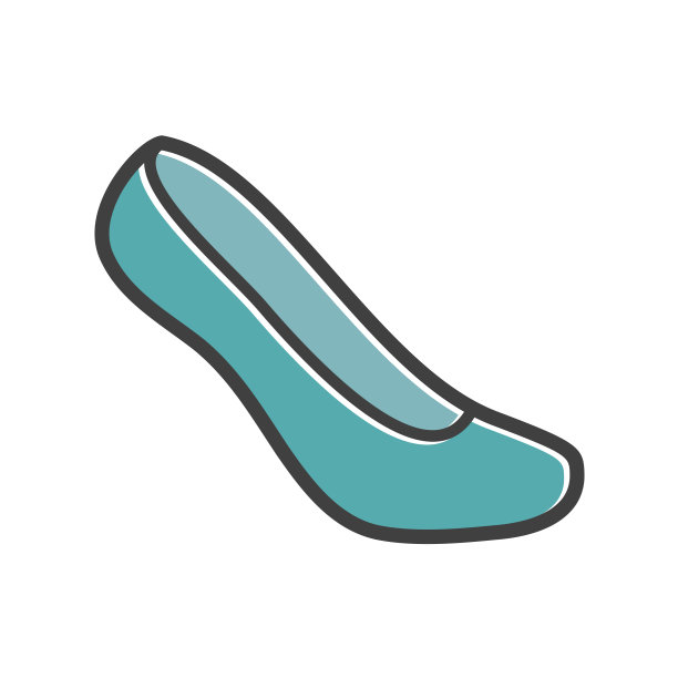鞋的图标，女鞋，鞋类图标在时尚的平面设计图片下载
