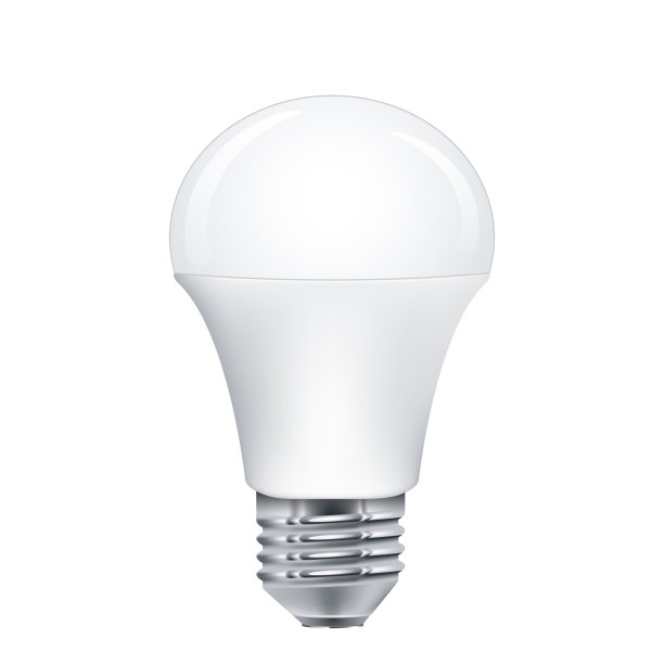 逼真的LED灯泡模板图片下载