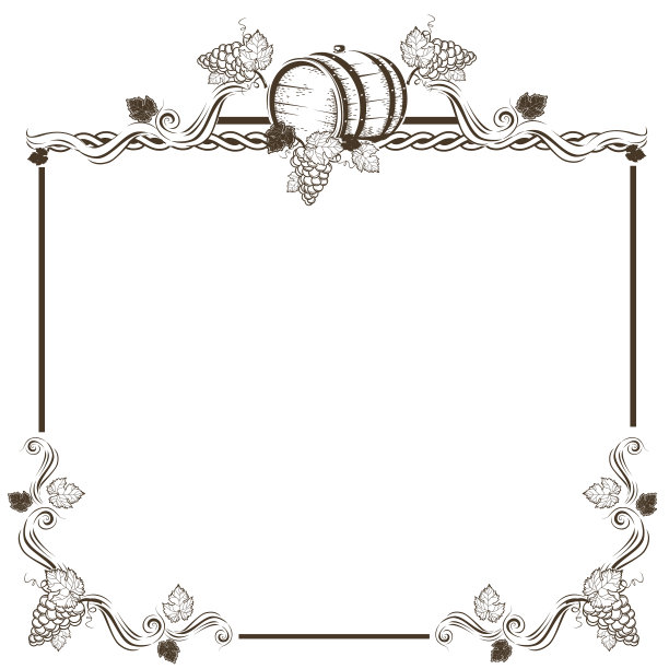 葡萄酒背景在vintage风格与葡萄串图片下载