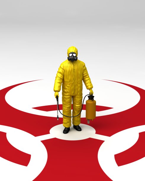 穿防护服的男人图片下载