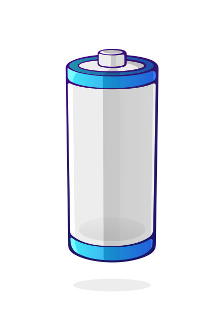 电瓶能量状态无颜色。空充电水平电池指示灯。电力技术。图片下载