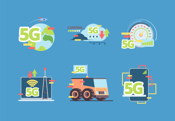 5 g技术。未来快速在线连接移动智能手机信号小工具与人矢量概念图片图片下载