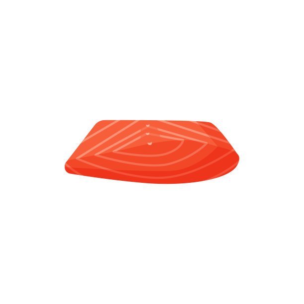 一块红鳟鱼插图图片下载