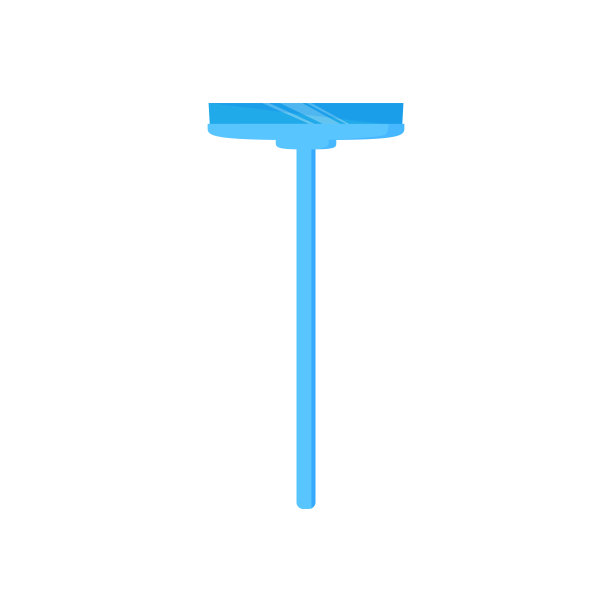 蓝色的拖把插图图片下载
