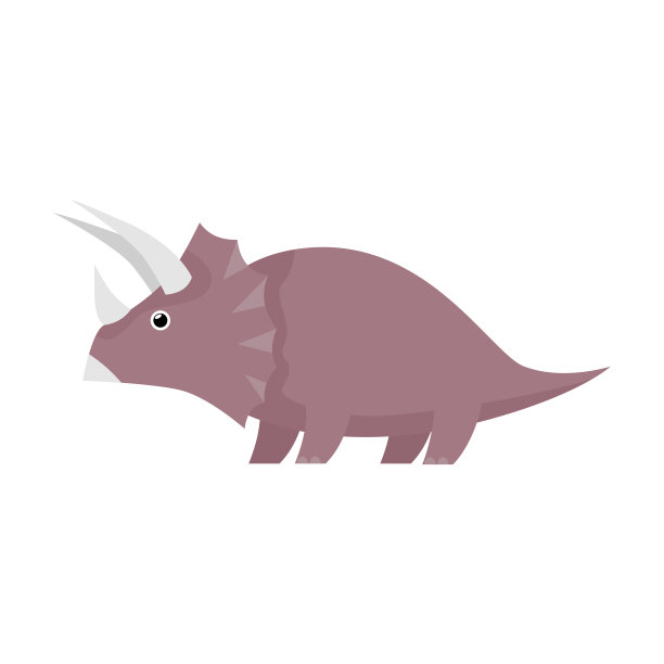 带角的小恐龙插图图片下载