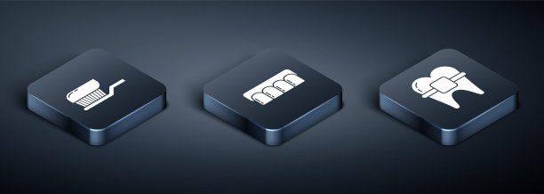 2.5D牙刷牙膏、牙齿矫正器和假牙模型图标矢量素材图片下载