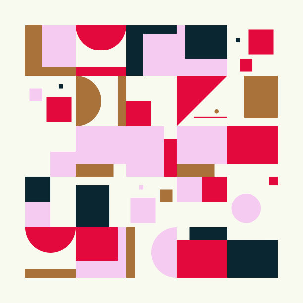 包豪斯抽象矢量构成设计图片下载