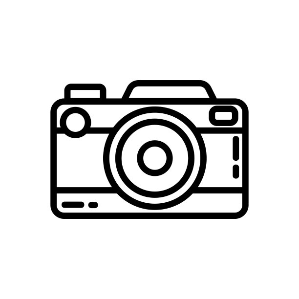 复古相机或复古相机的平线图标。照片相机元素矢量股票孤立的图像上的白色背景。象形文字用于网页，手机，信息图形图片下载