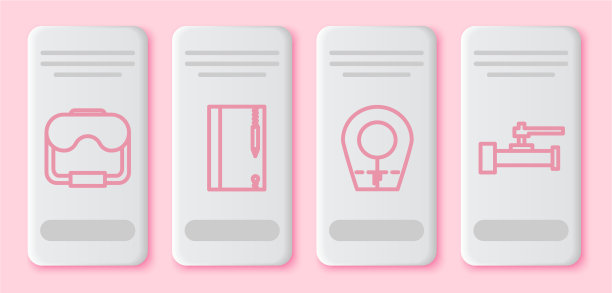 设线潜水面罩和水下笔记本图片下载