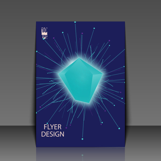 抽象的分面元件裂成多个碎片。爆炸的效果。飞行器模板eps10矢量插图。图片下载