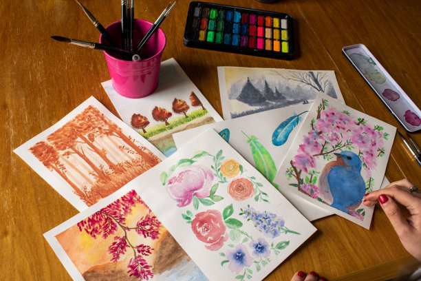 水彩画收藏与绘画图片下载