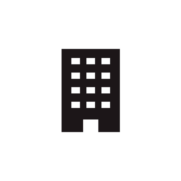 简单建筑的商业图标。图片下载