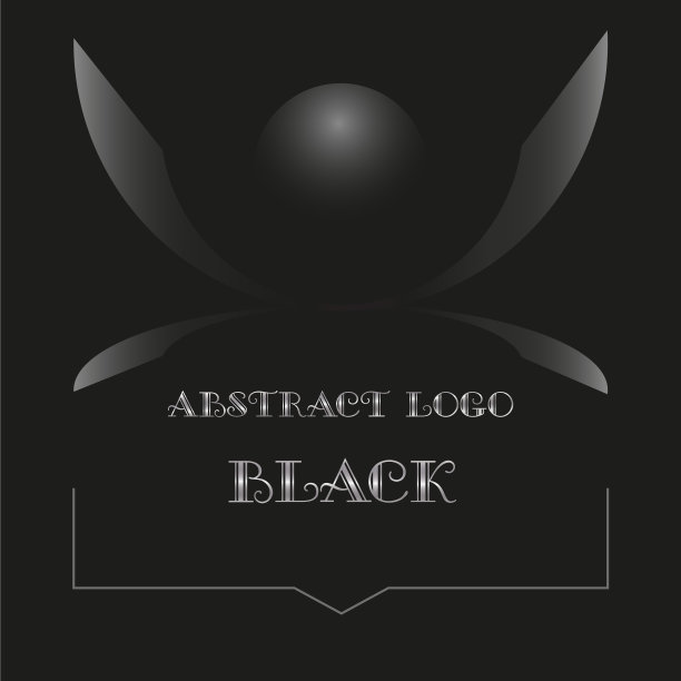 艺术最小的黑色标志由抽象图形和一个图片下载