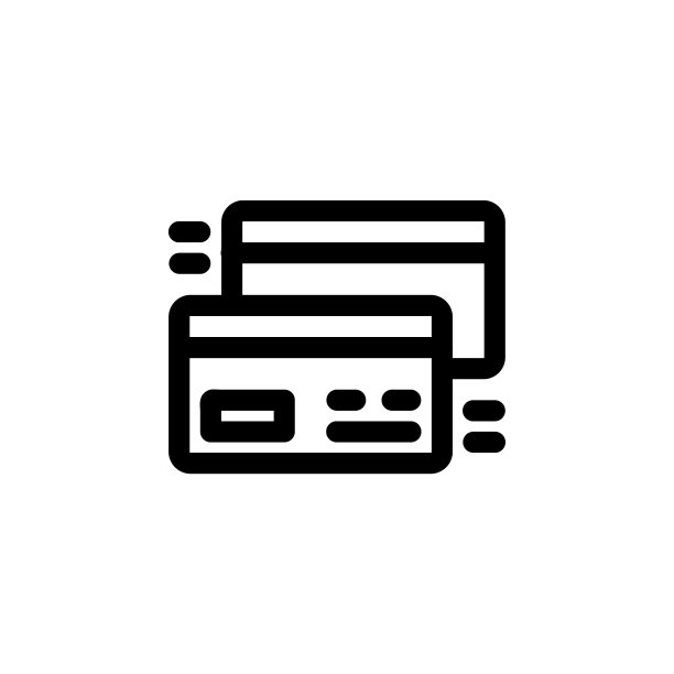 金融信用卡图标设计线稿风格图片下载