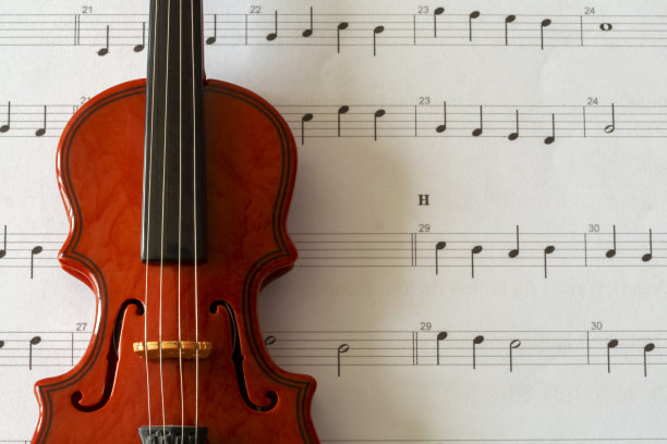 音符纸小提琴图片下载