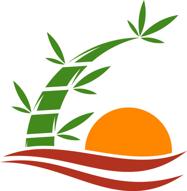 竹林标志模板绿色竹林设计图片下载