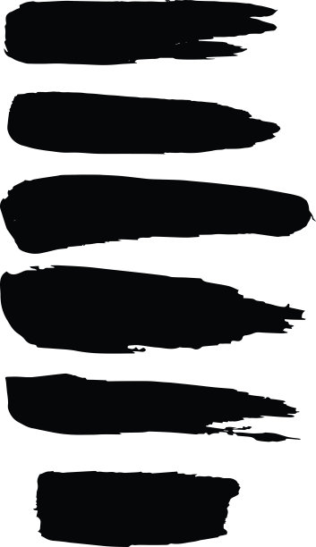 黑色画笔描边图片下载