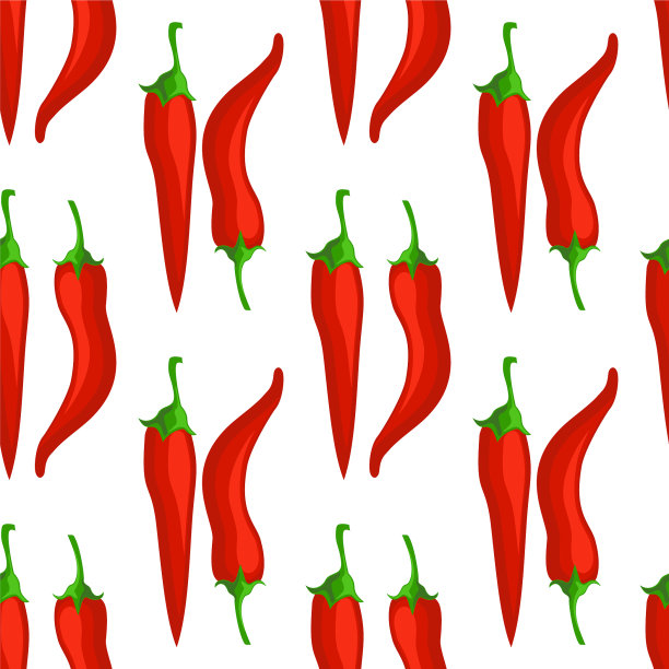 无缝模式与平坦的红辣椒图片下载