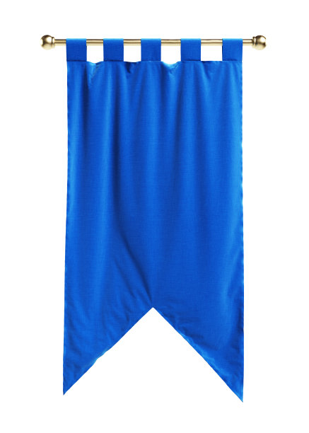 孤立在白色背景上的中世纪骑士旗帜。包括剪切路径。图片下载