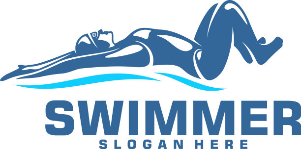 游泳标志设计创意游泳标志图片下载