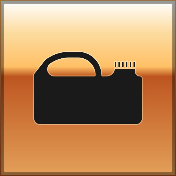 黑色塑料筒为电机机油图标图片下载