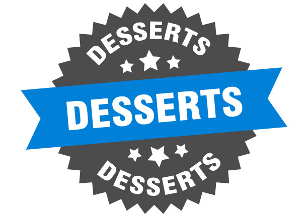 甜点标志甜点圆带标签圆图片下载