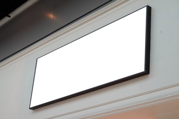 空灯箱方形白色海报广告牌白色招牌店图片下载