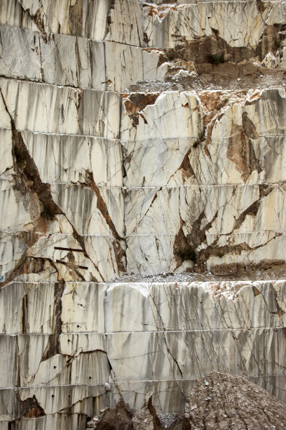 大理石采石场-阿普安阿尔卑斯山，卡拉拉，托斯卡纳，意大利图片下载