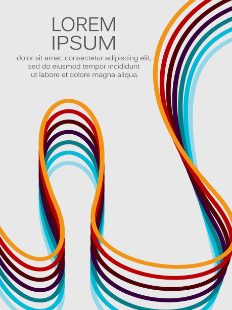 线波抽象图形背景矢量插图图片下载