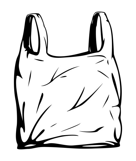 塑料袋黑白隔离图片下载