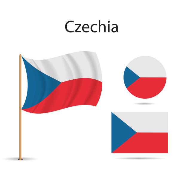 捷克国旗矢量图图片下载